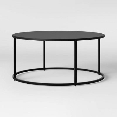 Glasgow Round Metal Coffee Table Black, Black Coffee Tables Target