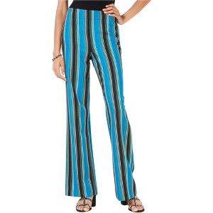 I.N.C International Concepts Womens Striped Casual Wide Leg Pants, Green, 12 - 1 of 1