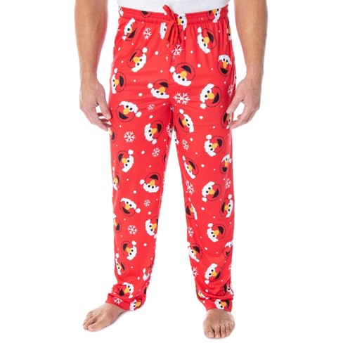 Sesame Street Men's Santa Elmo Christmas Holiday Lounge Pajama Pants ...