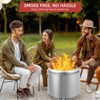 16.5Inch Smokeless Firepit, with Removable Ash Base, Stainless Steel Wood Burning Fireplace for Camping, Outside, Bonfire, Backyard and Patio - 3 of 4