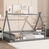 Whisen Full Tent-shaped Floor Bed with Guardrails & Door - 3 of 4