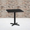 Flash Furniture 30'' Square Black Laminate Table Top with 22'' x 22'' Table Height Base - image 2 of 4