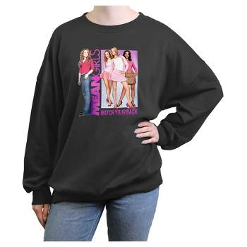 Junior's Women Mean Girls Watch Your Back Poster Sweatshirt