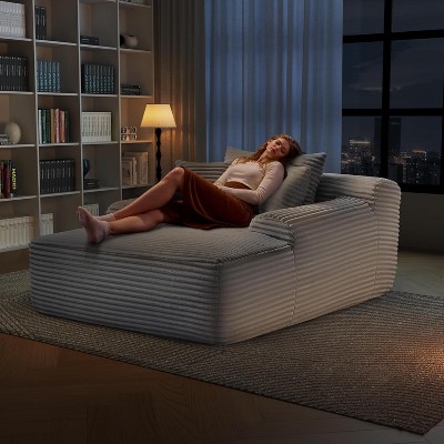 Runesay Plush Corduroy Cloud Couch, Fluffy Oversized Sofa Bed
