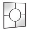 Howard Elliott 24"x24" Square Geometric Wall Mirror with Graphite Frame: Modern Decor, Metal, Wall Mount - image 3 of 4