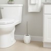 Evideco French Home Goods Elegant Diamond-Shaped Toilet Brush Set - Modern Stoneware Design with Stainless Steel Handle and Replaceable Brush Head - 4 of 4