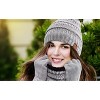 Women Winter Beanie Hat, Infinity Scarf, and Screen Friendly Gloves Set, Cold Weather Snow Gear for Adults - 2 of 2