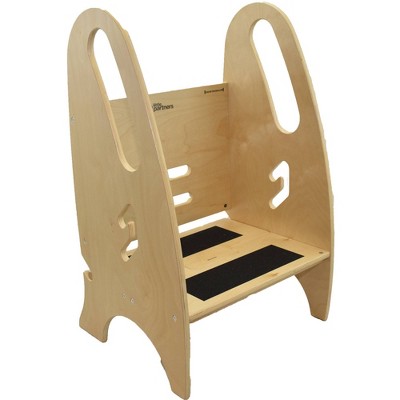 Natural Birchwood Adjustable 3-in-1 Growing Step Stool