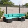 vidaXL Garden Sofa Set Black PE rattan Large Modular Garden Sofa Set - 2 of 4