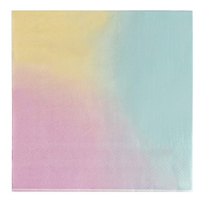 Blue Panda 150-Pack Rainbow Pastel Disposable Paper Napkins Party Supplies
