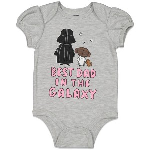 Star Wars Baby Girls Short Sleeve Bodysuit Newborn to Infant - 1 of 4