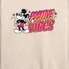 Women's - Disney - Positive Vibes Lightweight French Terry Wide Neck Long Sleeve Shirt - 2 of 4