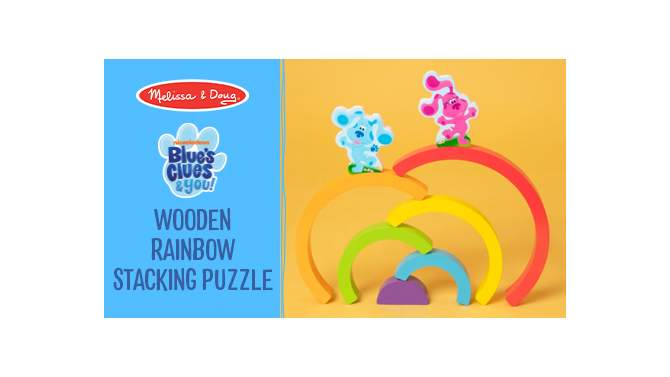 Melissa &#38; Doug Blues Clues &#38; You! Rainbow Stacker Puzzle, 2 of 16, play video