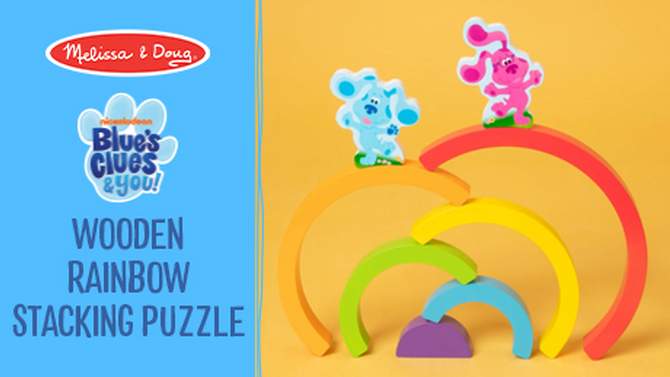 Melissa &#38; Doug Blues Clues &#38; You! Rainbow Stacker Puzzle, 2 of 16, play video