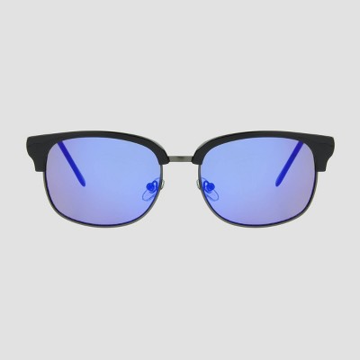 mirrored browline sunglasses