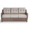 Belord 6" Thick Cushion Outdoor Sofa Patio Couch, Patio Furniture 74.8" Wide Sofa with Brown Round Wicker Comfort High Back Patio Couch for Porch - 4 of 4