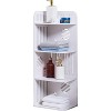 Kings Brand Furniture - Olivia 4-Tier Corner Storage Shelf Organizer for Bathroom, Living Room, Kitchen, White - image 2 of 3