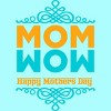 Women's Design By Humans Happy Mother's Day Mom Wow By tmsarts Racerback Tank Top - 2 of 2