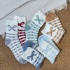 Anna-Kaci 3-Pair Fuzzy Bow Knit Crew Socks Set with Plush Soft Texture, Stretchy Cozy Fabric, and Graphic Bow Pattern for Gifting - 4 of 4