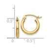 Black Bow Jewelry 2mm x 12mm 14k Yellow Gold Classic Round Hoop Earrings - 4 of 4