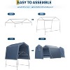 GustoWave Waterproof Portable Garage Shelter Shed Carport for Motorcycle Bike - 3 of 4