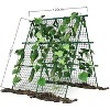 4ft x 4ft Metal A-Frame Garden Trellis with Netting - Plant Support for Climbing Plants, Fits Raised Beds - 3 of 4
