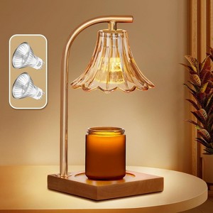 FAAYFIAN Adjustable Candle Warmer Lamp with Timer,Wood Base Metal Shade,Birthday Gifts for Women Mom - 1 of 4
