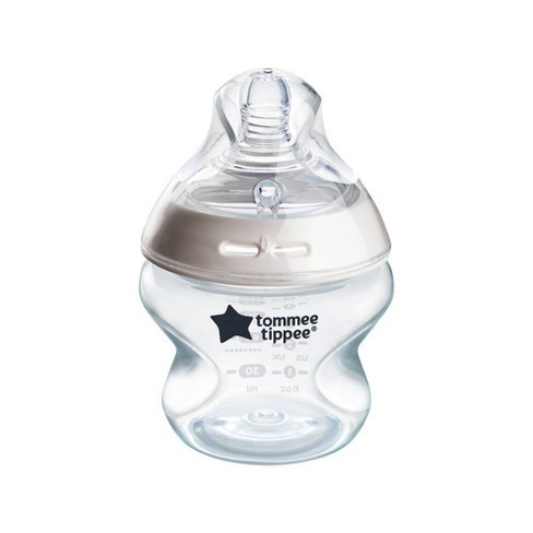 Tommee Tippee Closer to Nature Anti-Colic Silicone Baby Bottle, 5oz,  Breast-Like Nipple for a Natural Latch, Anti-Colic Valve, Soft Feel, 2 Pack