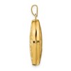 Black Bow Jewelry 14k Yellow Gold 21mm Love You Always Scroll Oval Locket - 2 of 4