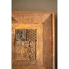 Repurposed Wood Framed Block Stamps, 21" Tall, Hand-Carved Recycled Wood, Brown Finish, Set of Two By Kalalou - 4 of 4