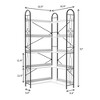 Runesay White 5 Tier Bookshelf, Industrial Style Corner Bookshelf, Thickened Iron Frame and Thickened Laminate Composition - 2 of 4