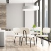 Sevobal Task And Office Chairs Upholstered Mid Century Modern Kitchen Dining Room Accent Chairs With Faux Leather Cushion Seat, White, 19"*21.6"*31.4" - 4 of 4