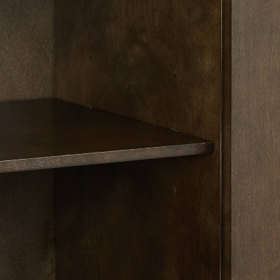 Byron Dark Brown and Gold Media Console with Vinyl Storage