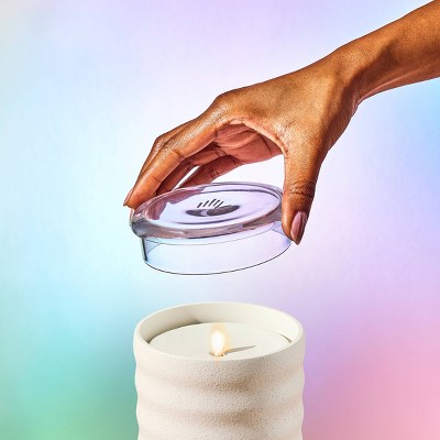 Cream Bubble Flameless Candle Diffuser with Essential Oil