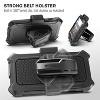 Vena vArmor Rugged Case for Apple iPhone 13, iPhone 14 Military Grade Drop Protection with Belt Clip Holster Kickstand - Space Gray - 4 of 4
