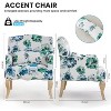 EROMMY High Back Floral Accent Chair for Living Room,Upholstered Wingback Chair w/Pillow, Comfy Armchair w/Wooden Legs - 2 of 4