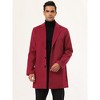 INSPIRE CHIC Men's Notched Lapel Single Breasted Winter Long Jacket Overcoat - 3 of 4