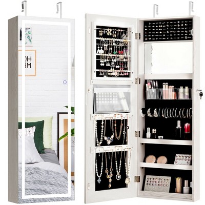 Buy Mirror Jewelry Cabinet Earring Storage Wall Display Online in