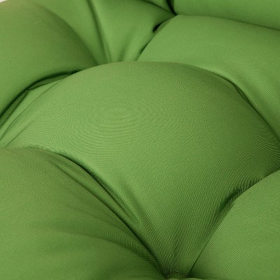 Kale Green High Back Wicker Tufted Outdoor Chair Cushion