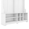 NicBex Hall Tree with 6 Hooks and Multiple Storage Cabinets Multifunctional Coat Rack with Bench and Shoe Cabinet for Hallway, Living Room - 4 of 4