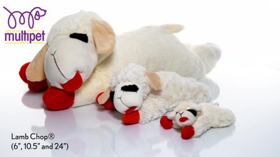 Multipet Lamb Chop Dog Toy, 10 inch Toy