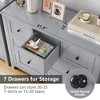 7 Drawer Dresser for Bedroom, Modern Chest of Drawer Dresser - 4 of 4