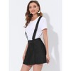 Allegra K Women's Denim A-Line Adjustable Strap Braces Mini Suspender Skirt - 3 of 4