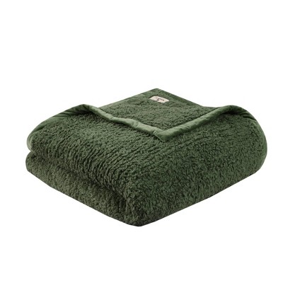 Twin Burlington Berber Bed Blanket Green