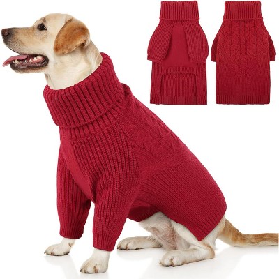 Dog Sweater, Puppy Sweater for Small Dogs,Warm Winter Fall Dog Sweaters for Dog Girls Boys, Solid Turtleneck Knit Sweater for Medium Large Dogs