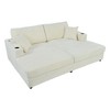 NicBex Oversized Sofa Bed with 2 USB Ports,86.5" Loveseat Sofa with 2 Cup Holders and 2 Throw Pillows for Bedroom,Living Room - 4 of 4