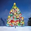 Collections Etc Solar Powered Holiday Cat Tree LED Lighted Garden Stake Decoration - 2 of 2
