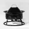 Moda Furnishings 19" Propane Gas Fire Pit, 50000 BTU Round Steel Fire Pit for Outside Patio Deck Garden Backyard - Black - 2 of 4