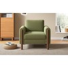 Upholstered Living Room Accent Chairs Single Sofa Chair with Walnut Legs-Christopher Knight Home - 3 of 4