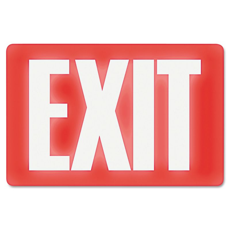 Headline Sign Glow In The Dark Sign 8 x 12 Red Glow Exit 4792, 1 of 2